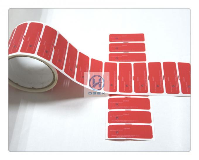 Customized Sharp Security Labels Free Sample 66mm * 22mm