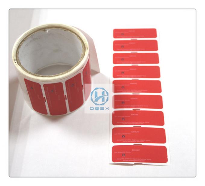 Customized Sharp Security Labels Free Sample 66mm * 22mm
